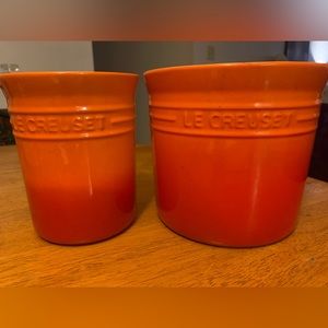 2 Le Creuset Crock Utensil Holder